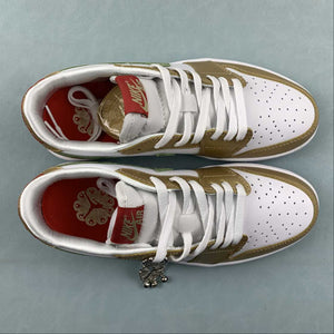 Air Jordan 1 Low OG GS Year of the Dragon Sail Oil Green Metallic Gold Grain FQ6593-100