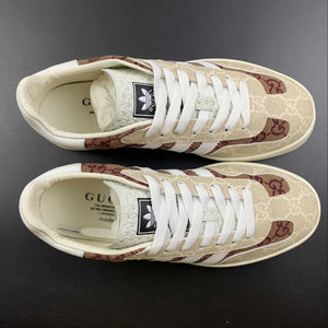 Adidas x Gucci Gazelle Beige Brown White