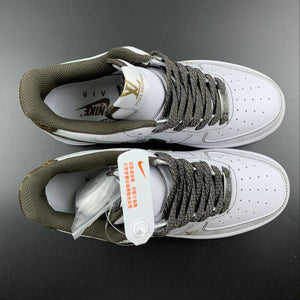 LV x Air Force 1 07 Low White Brown Metallic Gold BS8805-601
