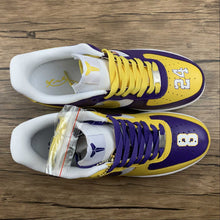 Cargar imagen en el visor de la galería, Air Force 1 07 Low “Lakers” Purple Yellow White Customised 315122-118
