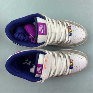 Rayssa Leal x SB Dunk Low Pure Platinum Deep Royal Blue Vivid Purple FZ5251-001