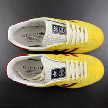 Cargar imagen en el visor de la galería, Adidas x Gucci Gazelle Yellow Red White
