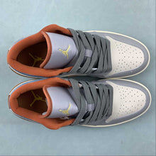 Cargar imagen en el visor de la galería, Air Jordan 1 Low Denim Phantom Coconut Milk Amber Brown Multicolor FZ5045-091
