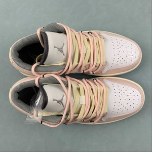 Air Jordan 1 Low Pink Yellow Grey 553558-053