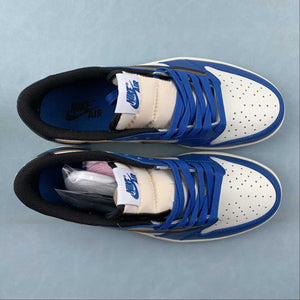 Travis Scott x Air Jordan 1 Low OG SP Blue Inverted Hook DM7866-888