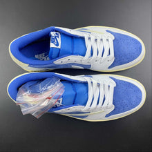 Cargar imagen en el visor de la galería, Fragment Design x Travis Scott x Air Jordan 1 Low OG SP White Blue Barb Sail CQ4277-212
