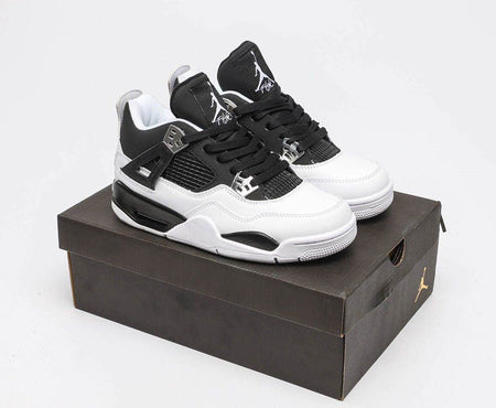 Jay-Z x Air Jordan 4 Reasonable Doubt Black White-Metallic Silver 2214T365
