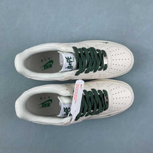 Cargar imagen en el visor de la galería, Air Force 1 07 Low BAPE Off White Green Brown FG6688-102
