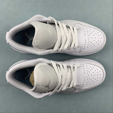 Cargar imagen en el visor de la galería, Air Jordan 1 Low GS White Iridescent Glitter Summit White Ice Blue FQ9112-100

