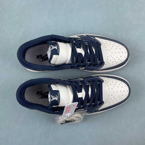 Fragment Design x Travis Scott x Air Jordan 1 Low OG SP LV White Dark Blue LX1988-103