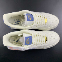 Cargar imagen en el visor de la galería, Air Force 1 07 Low Beige Blue Metallic Gold MN5696-209
