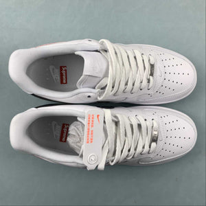 Supreme x Air Force 1 07 Low White Black Double Hook Shadow CU9225-100