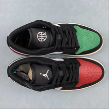 Cargar imagen en el visor de la galería, Air Jordan 1 Low Quai 54 White Black Scenery Green University Red FQ6703-100
