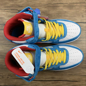 Air Force 1 07 Mid Doraemon White Blue Red Yellow GB1236-160