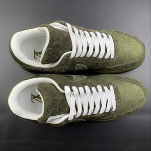 Louis Vuitton Trainer Snaker x Air Force 1 Green Camo LK0229