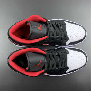 Air Jordan 1 Low Little Black and Red Toes 553558-063