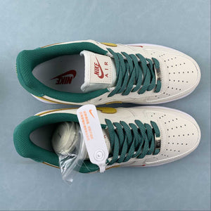 Air Force 1 07 Low Green Gold White Red HX123-002