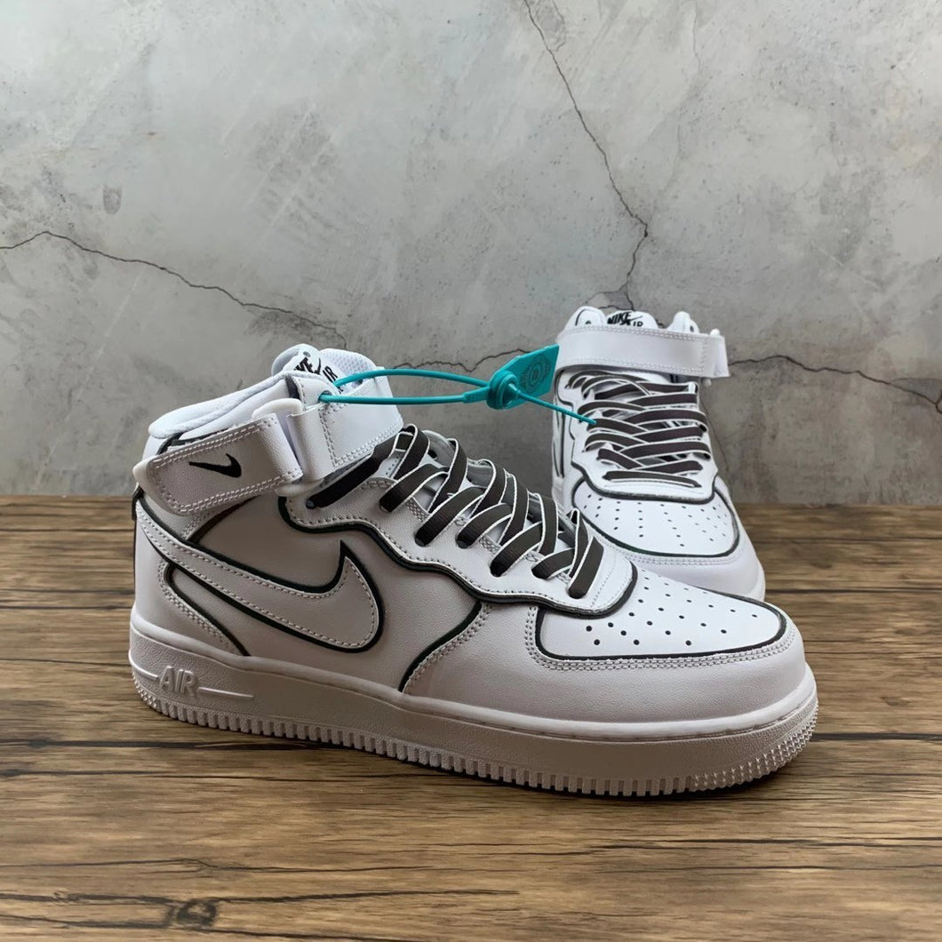 Air Force 1 07 Mid White Black Chameleon 368732 810