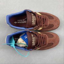 Cargar imagen en el visor de la galería, Wales Bonner x Adidas Samba Nylon Fox Brown Sandy Beige Lucky Blue IE0579
