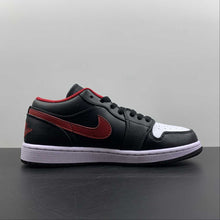 Cargar imagen en el visor de la galería, Air Jordan 1 Low Little Black and Red Toes 553558-063
