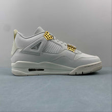 Cargar imagen en el visor de la galería, Air Jordan 4 Retro Sail Metallic Gold Black AQ9129-170
