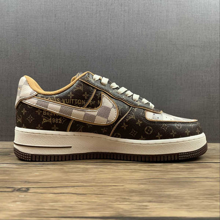 LV x Air Force 1 07 Low Damier Azur Brown LV Monogram 8A8PYL-101