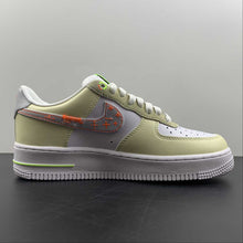 Cargar imagen en el visor de la galería, Air Force 1 07 Low Stitch White Tan Neon FB1852-111
