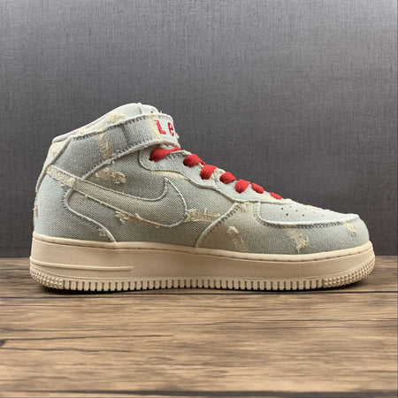 Levis x Air Force 1 07 Mid Beige Red 51122-215