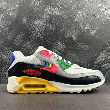 Air Max 90 Be True White Multi Color Black Wolf Gray CJ5482-100