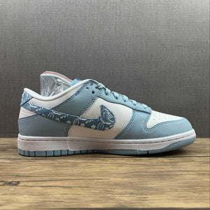 SB Dunk Low Essential Paisley Pack Worn Blue White DH4401-101