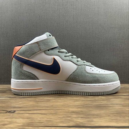 Air Force 1 07 Mid Midnight Blue Dark Orange Grey CQ5059-203