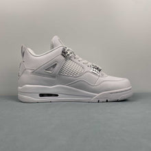 Cargar imagen en el visor de la galería, Air Jordan 4 Retro White Metallic Silver 308497-100
