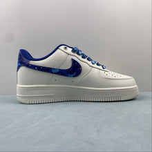 Cargar imagen en el visor de la galería, Air Force 1 07 Low BAPE White Navy Blue PF9055-759
