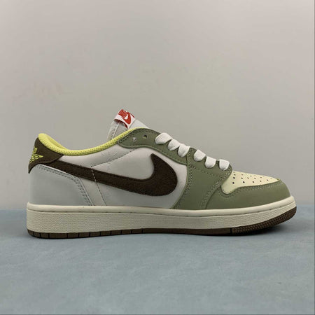 Travis Scott x Air Jordan 1 Low OG Brown Yellow Green DM7866-603