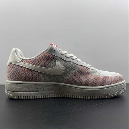 Air Force 1 Low Crater Wolf Gray Pure Platinum Gym Red DC4831-002
