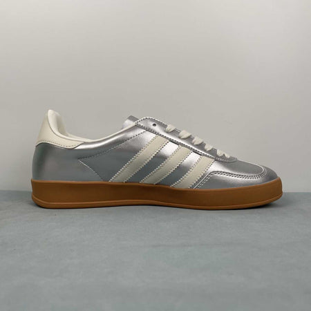 Adidas Gazelle Indoor Silver Metallic Core White Core Black JR1206