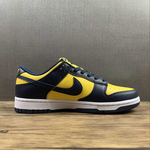 SB Dunk Low Michigan Varsity Maize Midnight Navy-White DD1391-700