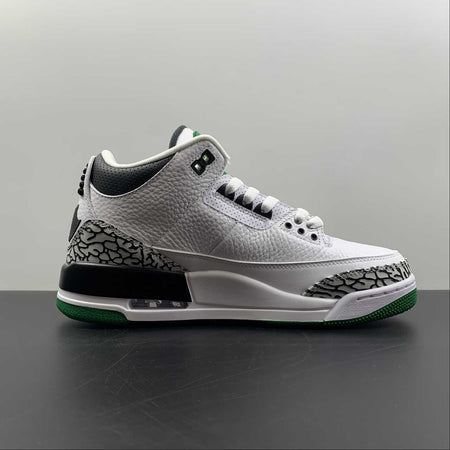 Air Jordan 3 Retro Oregon Duck White Black Green HO11-MNJDL