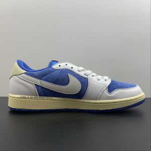 Fragment Design x Travis Scott x Air Jordan 1 Low OG SP White Blue Barb Sail CQ4277-212