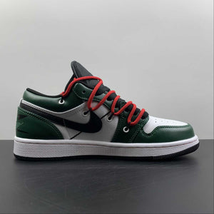 Air Jordan 1 Low Vibe White Green Black Red 553558-963