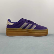 Cargar imagen en el visor de la galería, Adidas Gazelle Bold Collegiate Purple Wonder White Gold Metallic JS3359
