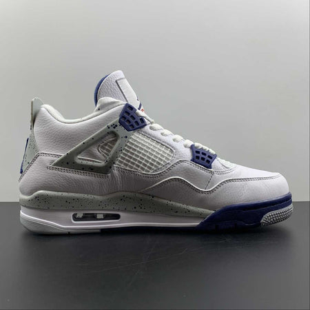 Air Jordan 4 Retro White Midnight Navy Light Smoke Grey Fire Red DH6927-140