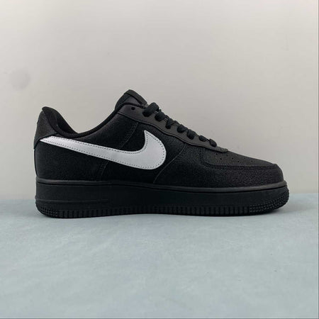 Air Force 1 07 Low Black Black Silver CW2288-001