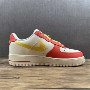 Air Force 1 07 Low Beige Red Gold White CW1888-601