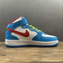 Cargar imagen en el visor de la galería, Air Force 1 07 Mid Doraemon White Blue Red Yellow GB1236-160
