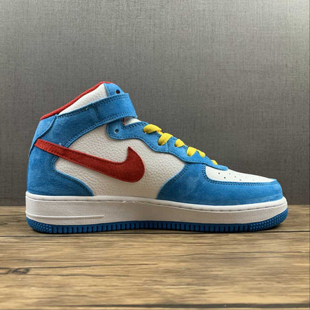 Air Force 1 07 Mid Doraemon White Blue Red Yellow GB1236-160