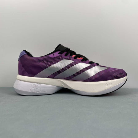 Adizero Boston 13 Purple Burst Silver Metallic Lucid Red JS4943