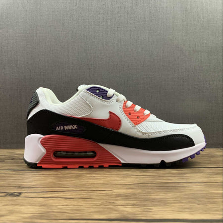Air Max 90 White Red Orbit Psychic Purple Black AJ1285-106