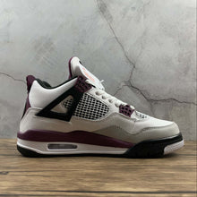 Cargar imagen en el visor de la galería, Air Jordan 4 Retro PSG Paris Saint Germain White Neutral Gray Black CZ5624-100

