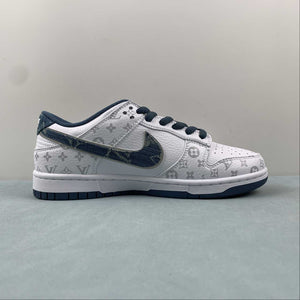 SB Dunk Low LV White Dark blue LV0526-593